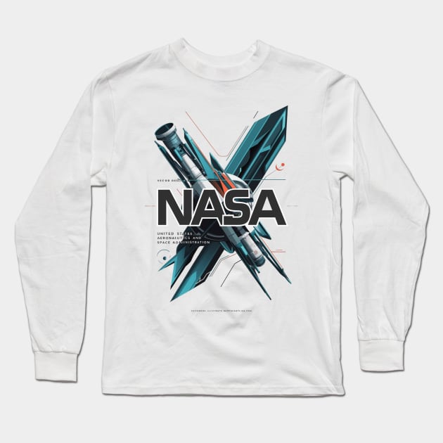 Modern Nasa logo Long Sleeve T-Shirt by UrbanBlend